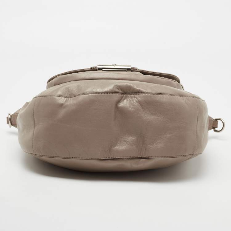 Pre Owned Coach Beige Leather Kristin Shoulder Bag
