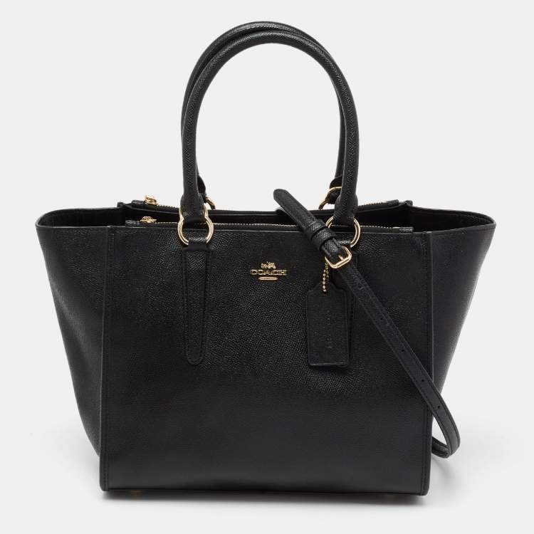 Coach Black Leather Crosby Carryall Double Zip Tote Coach The Luxury Closet 0690