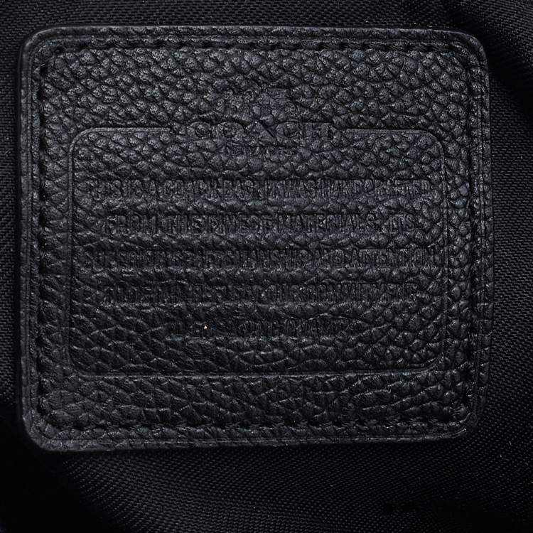 Pre Owned Coach Black Pebbled Leather Edie 31 Shoulder Bag