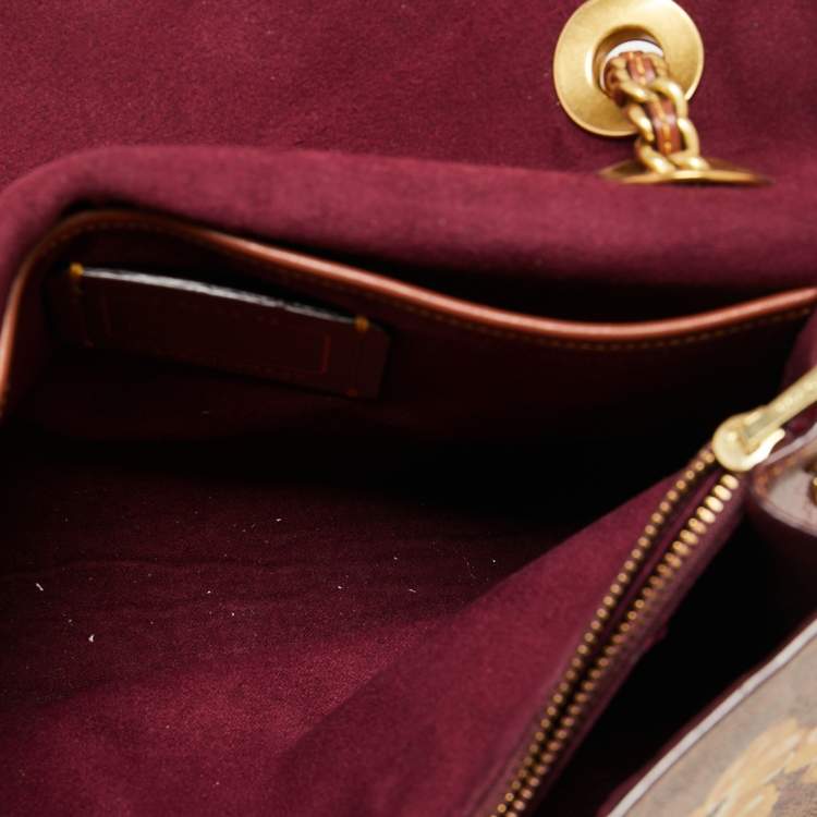 Pre Owned Coach Beige/Brown Signature Coated Canvas and Leather Parker Shoulder Bag