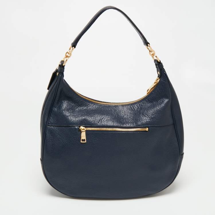 مملوكة مسبقًا Coach Dark Blue Leather Midnight Hobo