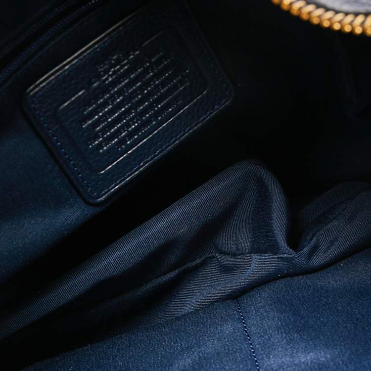 مملوكة مسبقًا Coach Dark Blue Leather Midnight Hobo