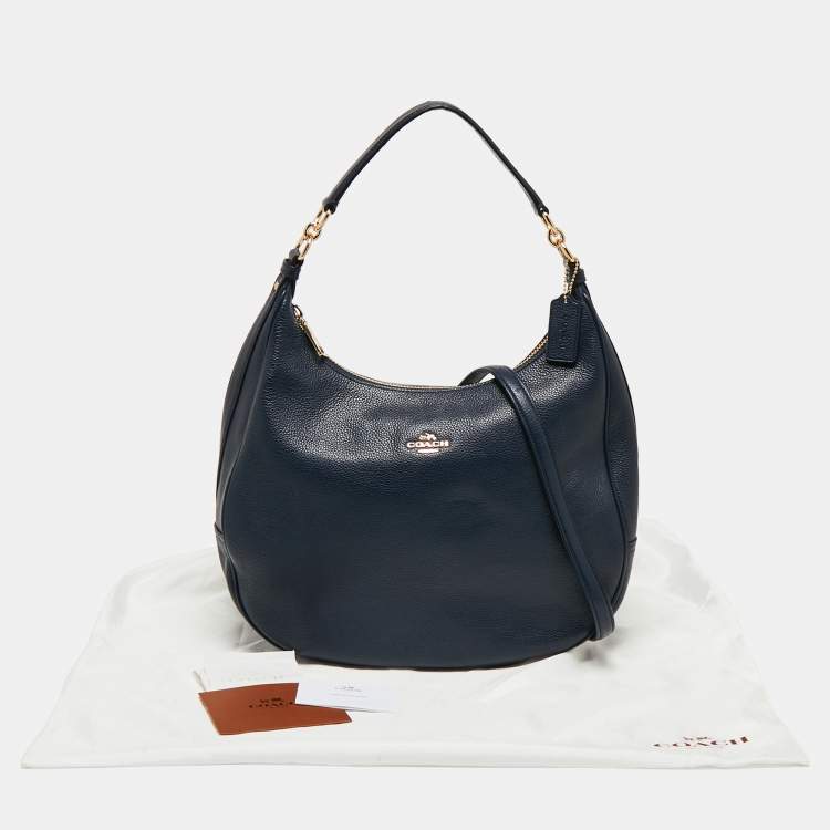 مملوكة مسبقًا Coach Dark Blue Leather Midnight Hobo