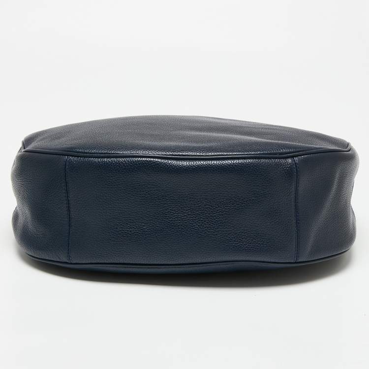 مملوكة مسبقًا Coach Dark Blue Leather Midnight Hobo