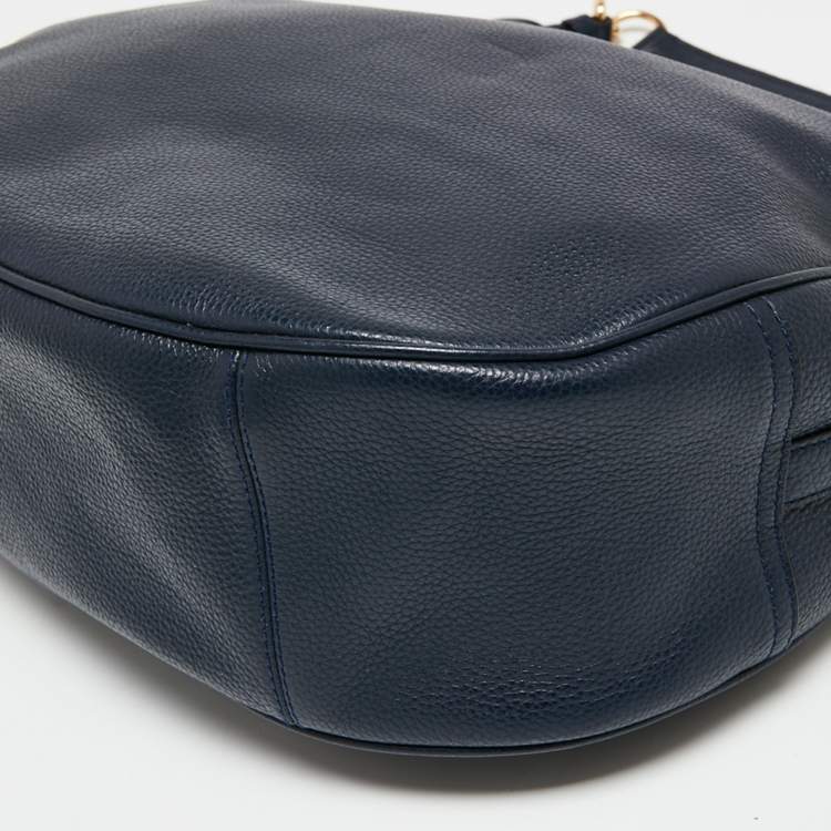 مملوكة مسبقًا Coach Dark Blue Leather Midnight Hobo