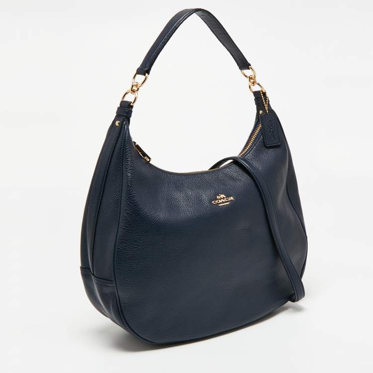 مملوكة مسبقًا Coach Dark Blue Leather Midnight Hobo