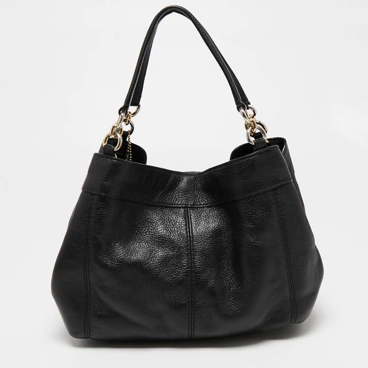 Pre Owned Coach Black Leather Lexy Tote