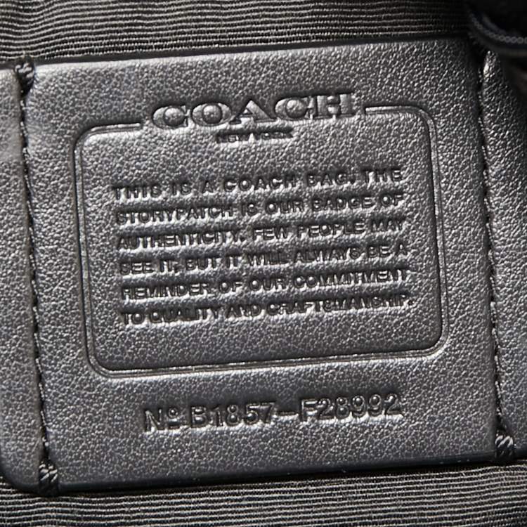 Pre Owned Coach Black Leather Lexy Tote