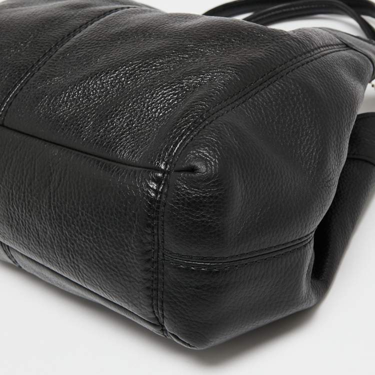 Pre Owned Coach Black Leather Lexy Tote
