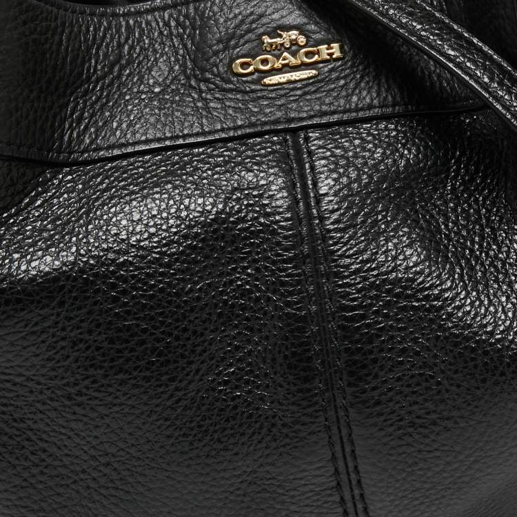 Pre Owned Coach Black Leather Lexy Tote