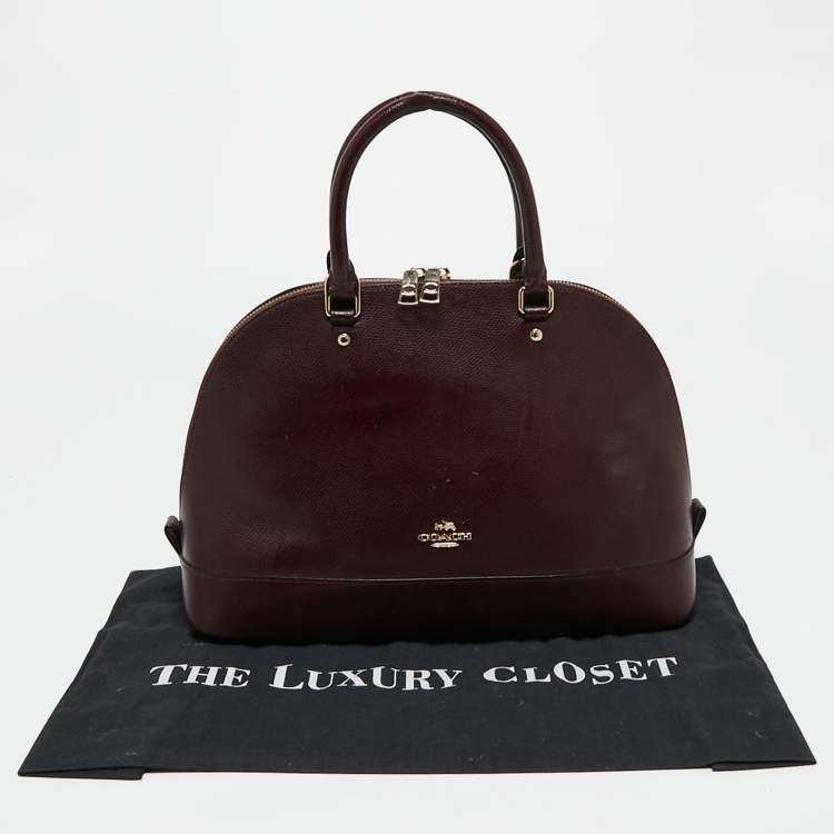 Pre Owned Coach Burgundy Leather Sierra Satchel