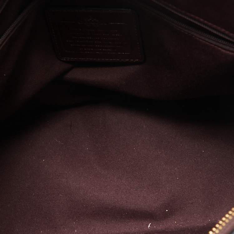 Pre Owned Coach Burgundy Leather Sierra Satchel