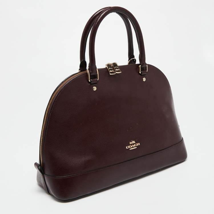 Pre Owned Coach Burgundy Leather Sierra Satchel