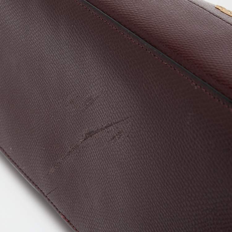 Pre Owned Coach Burgundy Leather Sierra Satchel