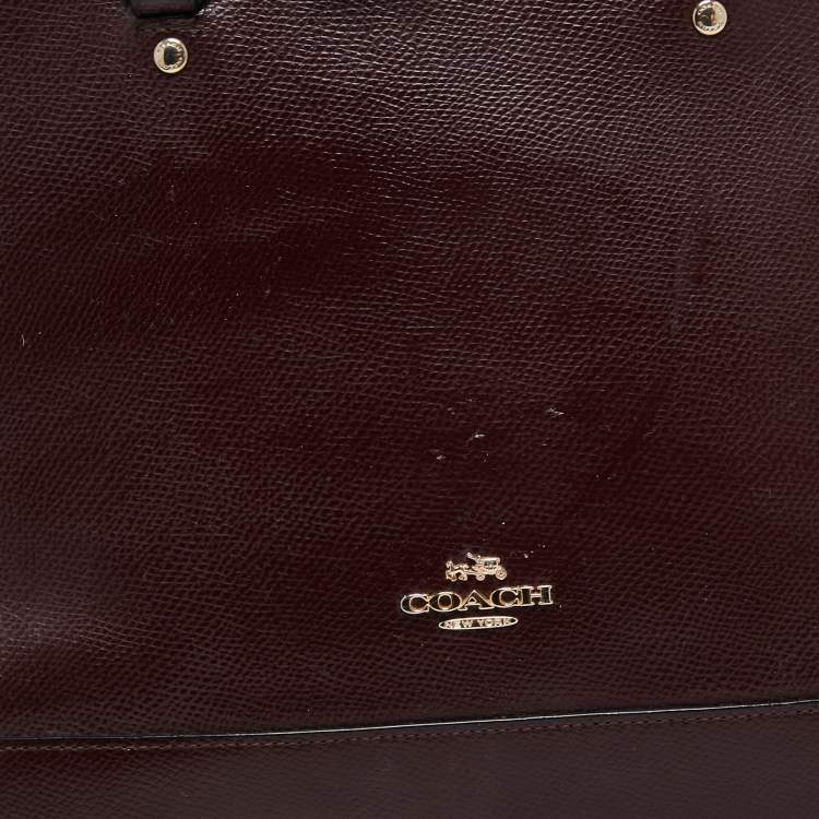 Pre Owned Coach Burgundy Leather Sierra Satchel