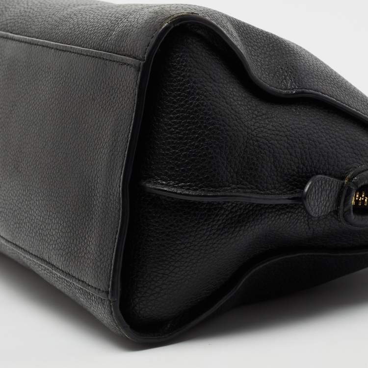 Pre Owned Coach Black Pebbled Leather Small Nolita Satchel