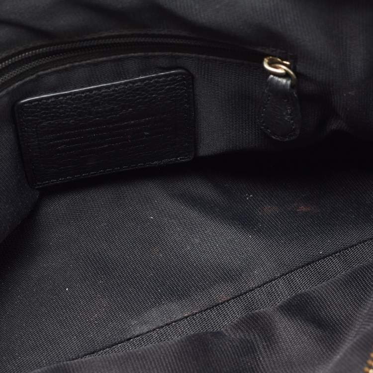 Pre Owned Coach Black Pebbled Leather Small Nolita Satchel