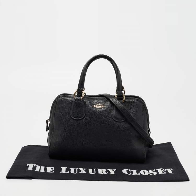Pre Owned Coach Black Pebbled Leather Small Nolita Satchel