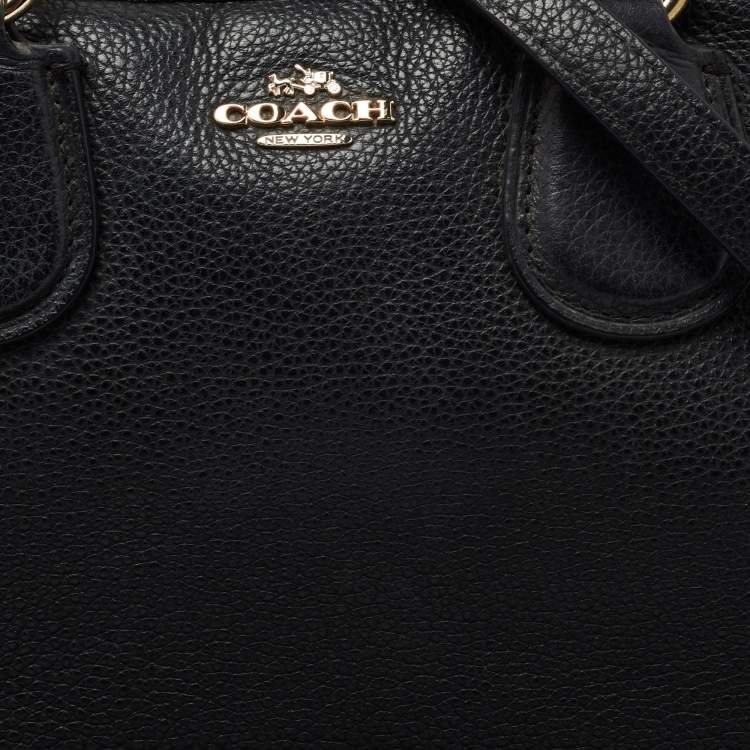 Pre Owned Coach Black Pebbled Leather Small Nolita Satchel