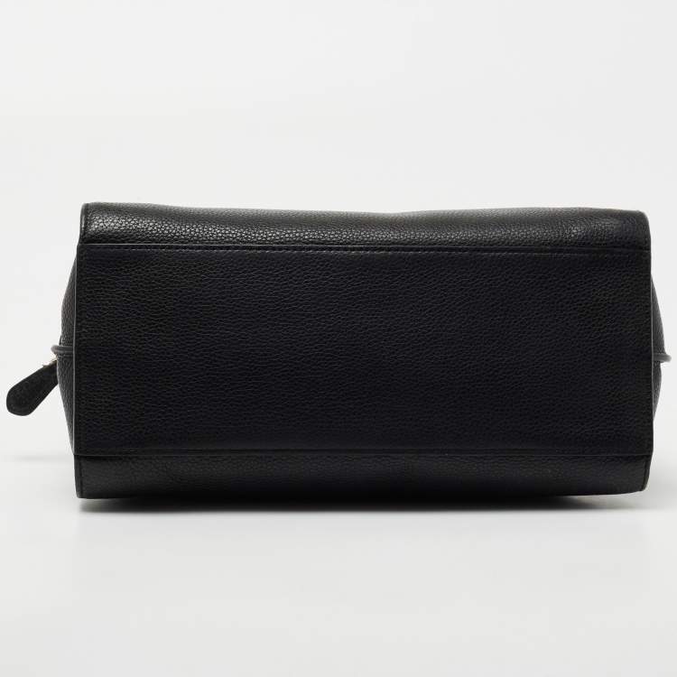 Pre Owned Coach Black Pebbled Leather Small Nolita Satchel