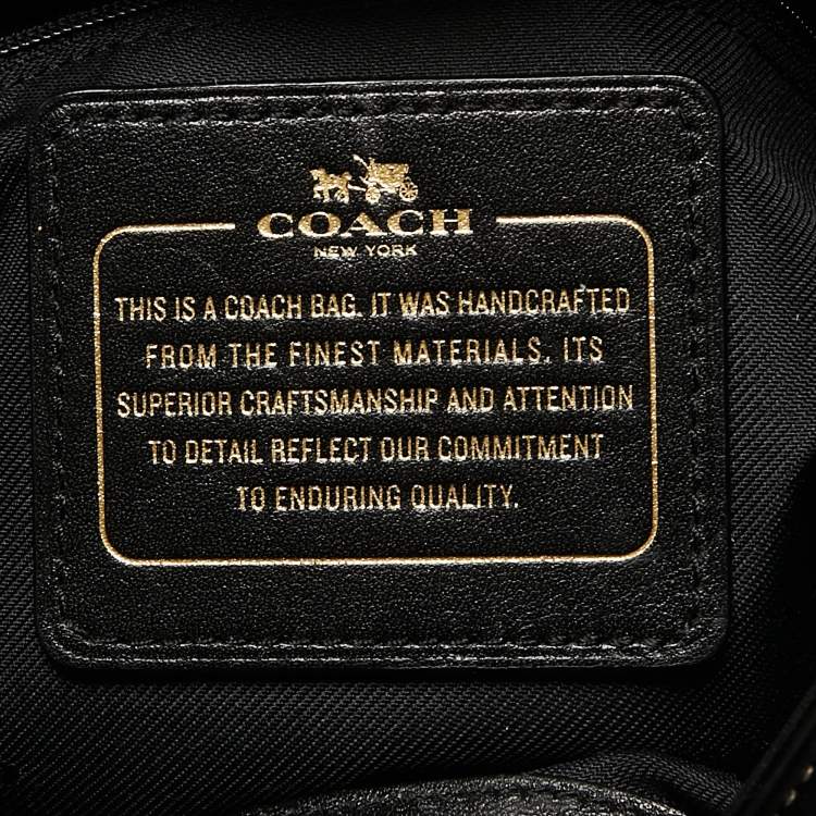 Pre Owned Coach Black/Beige Leather Carriage Edie Shoulder Bag