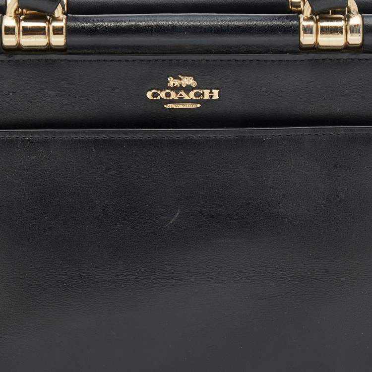 Pre Owned Coach Black Leather 20 Grace Satchel