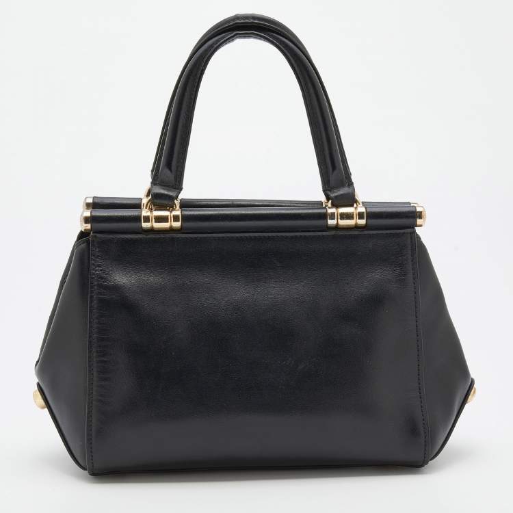 Pre Owned Coach Black Leather 20 Grace Satchel