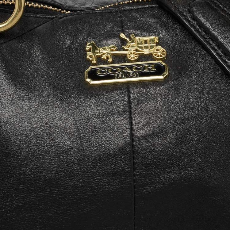 Pre Owned Coach Black Leather Madison Satchel