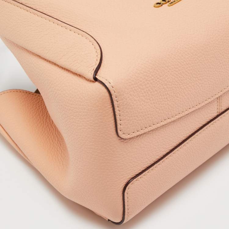 Pre Owned Coach Orange Pebbled Leather Hadley 21 Hobo