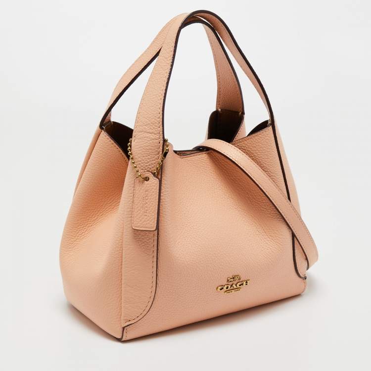 Pre Owned Coach Orange Pebbled Leather Hadley 21 Hobo