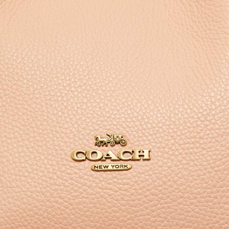 Pre Owned Coach Orange Pebbled Leather Hadley 21 Hobo