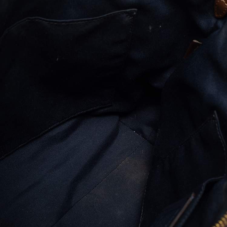 Pre Owned Coach Beige Monogram Canvas Small Kelsey Satchel