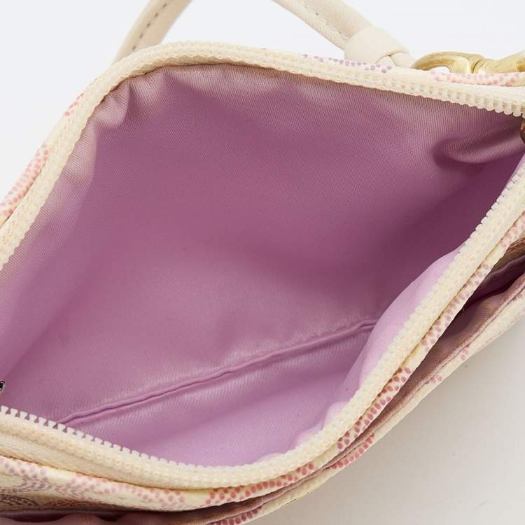 Pre Owned Coach Multicolor Coated Canvas Clutch Bag