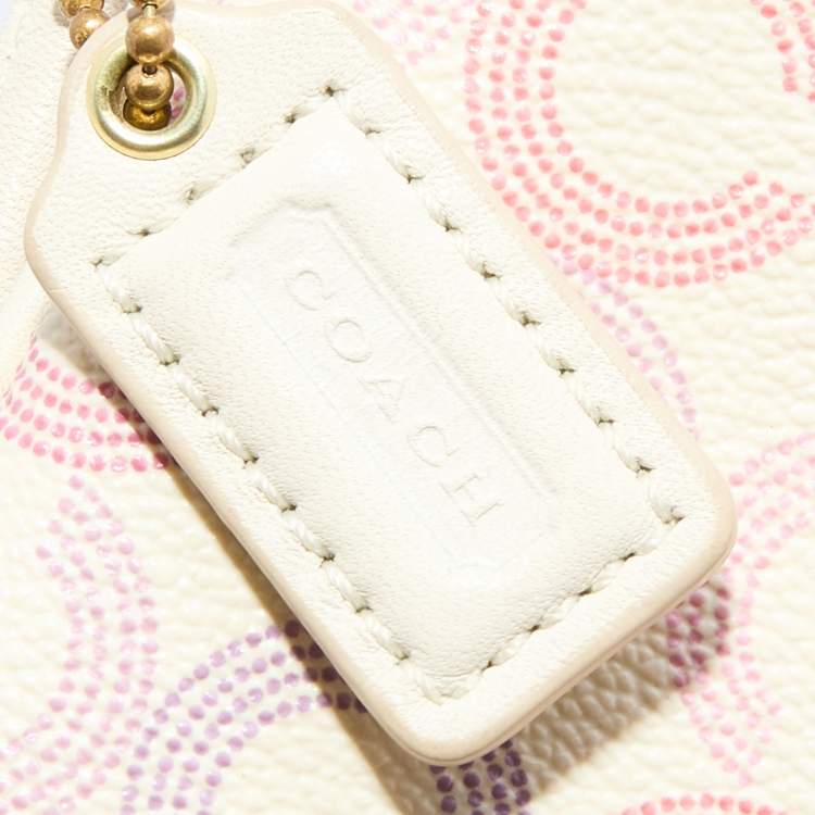 Pre Owned Coach Multicolor Coated Canvas Clutch Bag