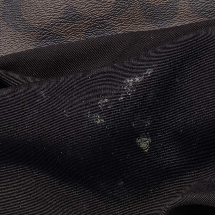 Pre Owned Coach Brown/Black Signature Canvas and Leather Celeste Hobo