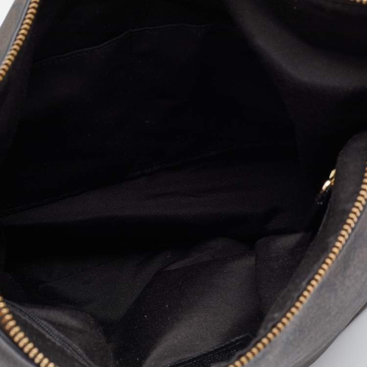 Pre Owned Coach Brown/Black Signature Canvas and Leather Celeste Hobo