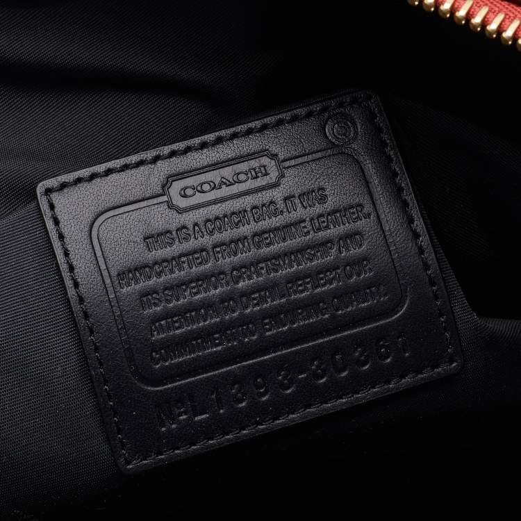 Pre Owned Coach Multicolored Leather Oversize Foldover Clutch 