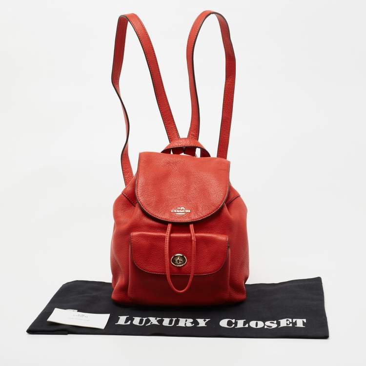 مملوكة مسبقًا Coach Red Leather Mini Billie Backpack