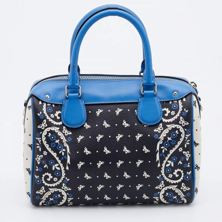 Pre Owned Coach Multicolor Leather and Coated Canvas Mini Bennett Satchel
