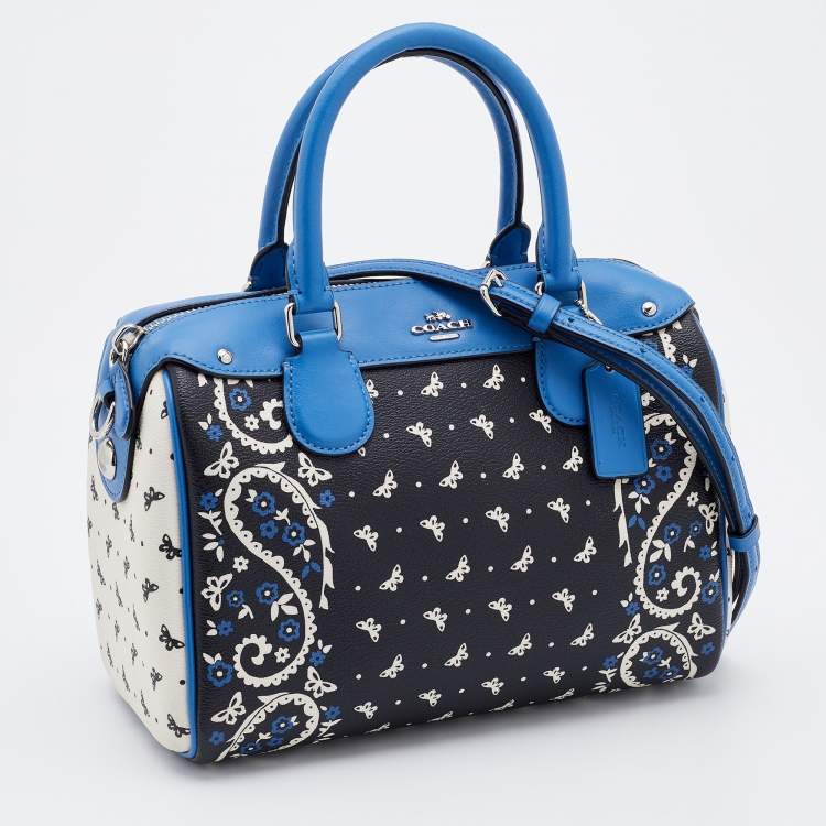 Pre Owned Coach Multicolor Leather and Coated Canvas Mini Bennett Satchel