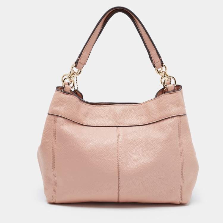 Pre Owned Coach Pink Pebbled Leather Lexy Tote