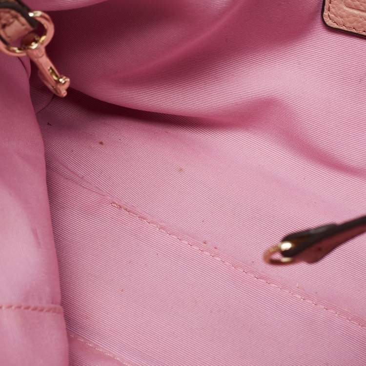 Pre Owned Coach Pink Pebbled Leather Lexy Tote