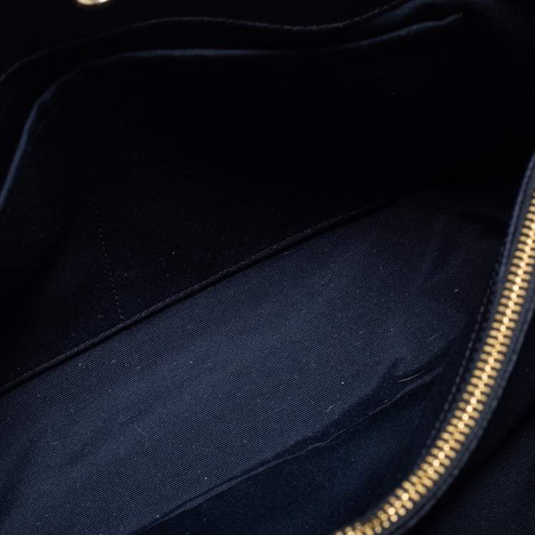 Pre Owned Coach Navy Blue Studded Leather Margot Satchel