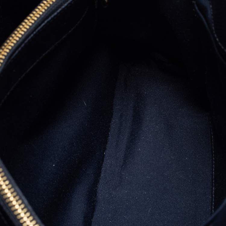 Pre Owned Coach Navy Blue Studded Leather Margot Satchel