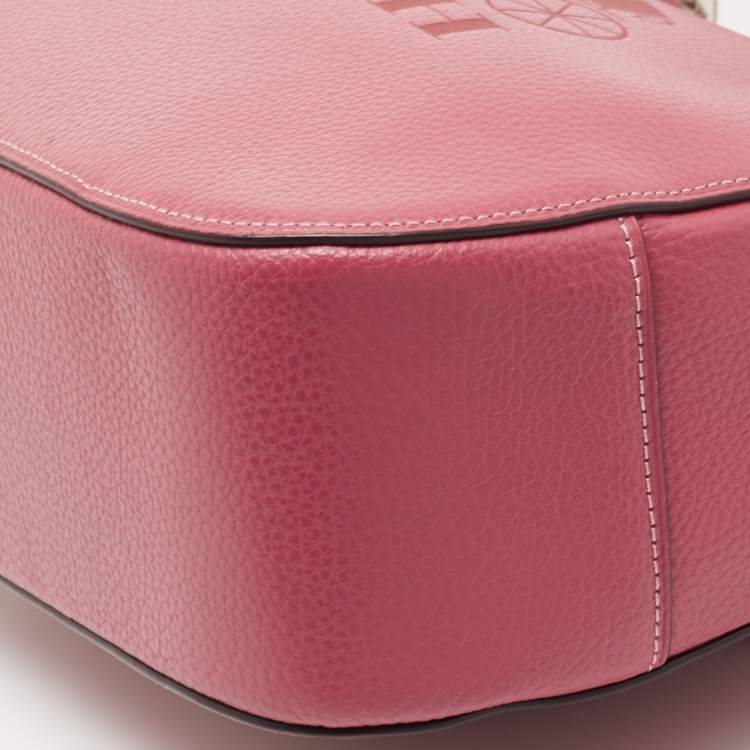 Pre Owned Coach Pink Leather Jes Hobo