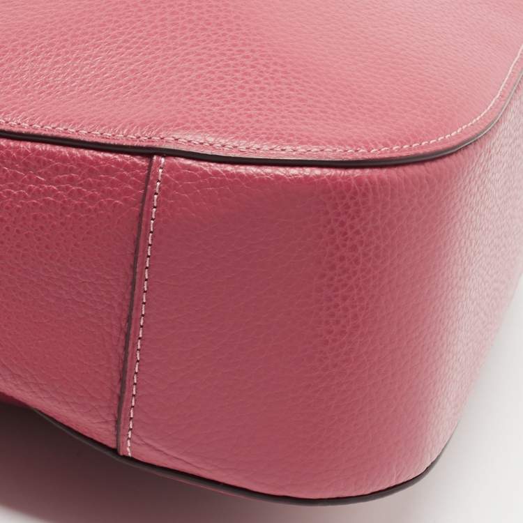 Pre Owned Coach Pink Leather Jes Hobo