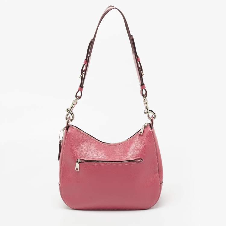 Pre Owned Coach Pink Leather Jes Hobo