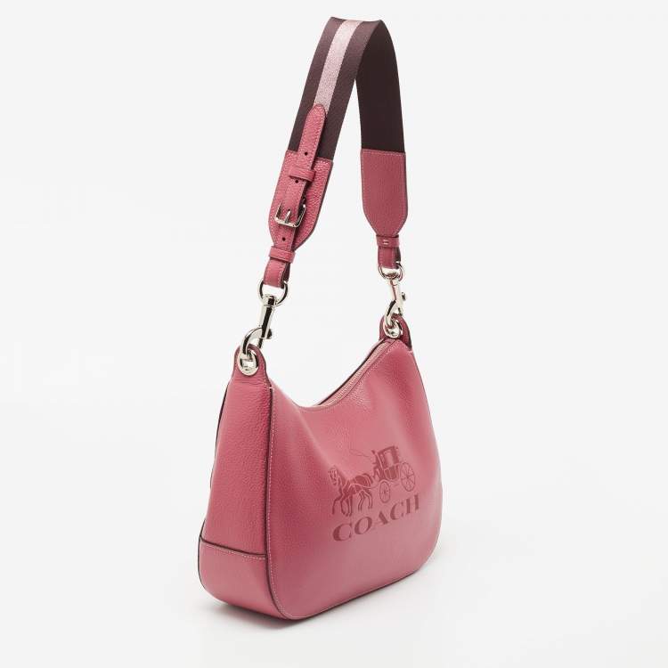 Pre Owned Coach Pink Leather Jes Hobo