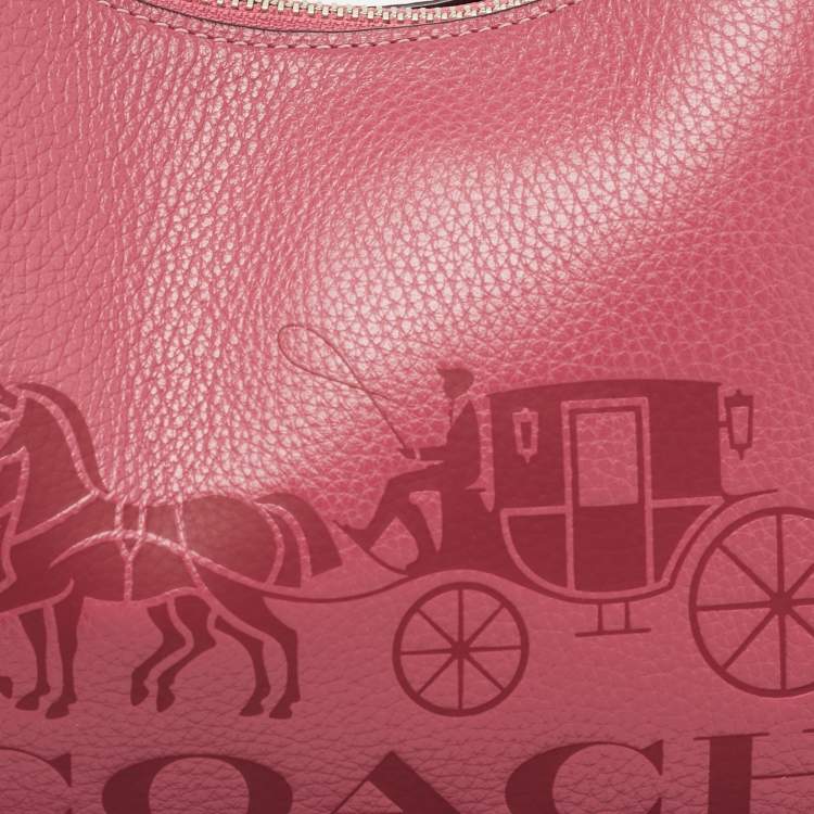 Pre Owned Coach Pink Leather Jes Hobo