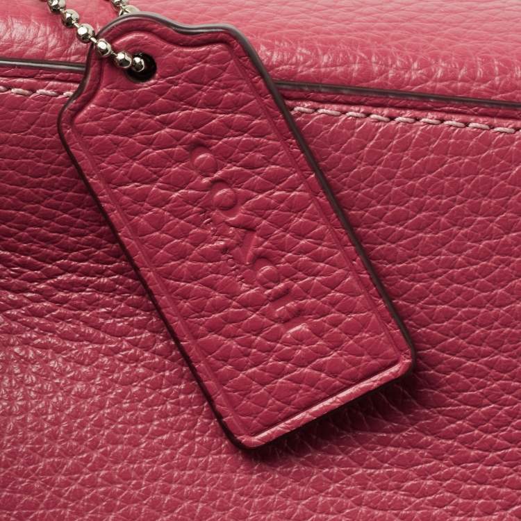 Pre Owned Coach Pink Leather Jes Hobo